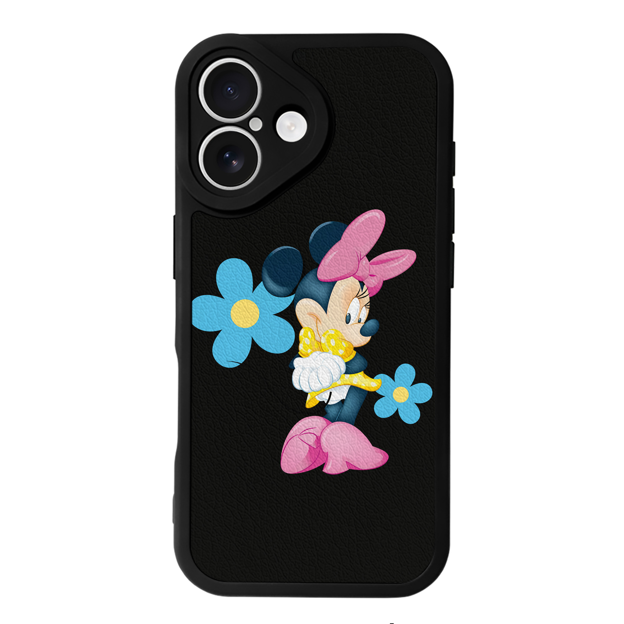 （画像用） ミッキーマウス Mickey Mouse 【iPhone 16シリーズ対応】シリコンスマホケース（レザー調） 材質：シリコン